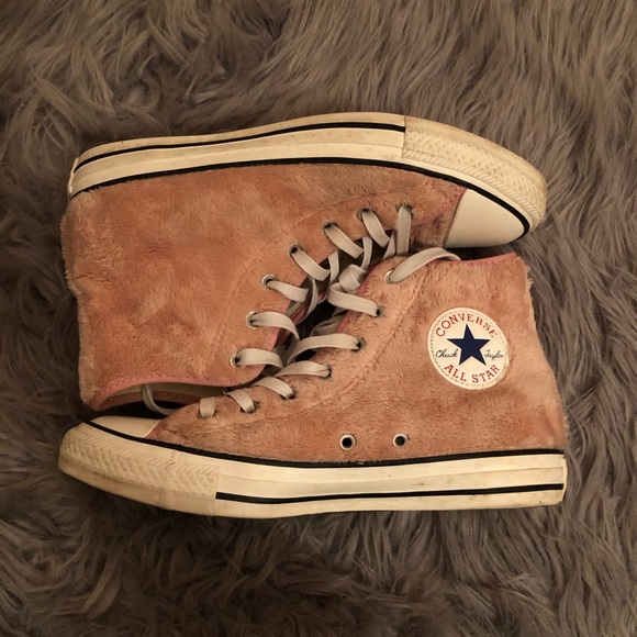 fuzzy high top converse